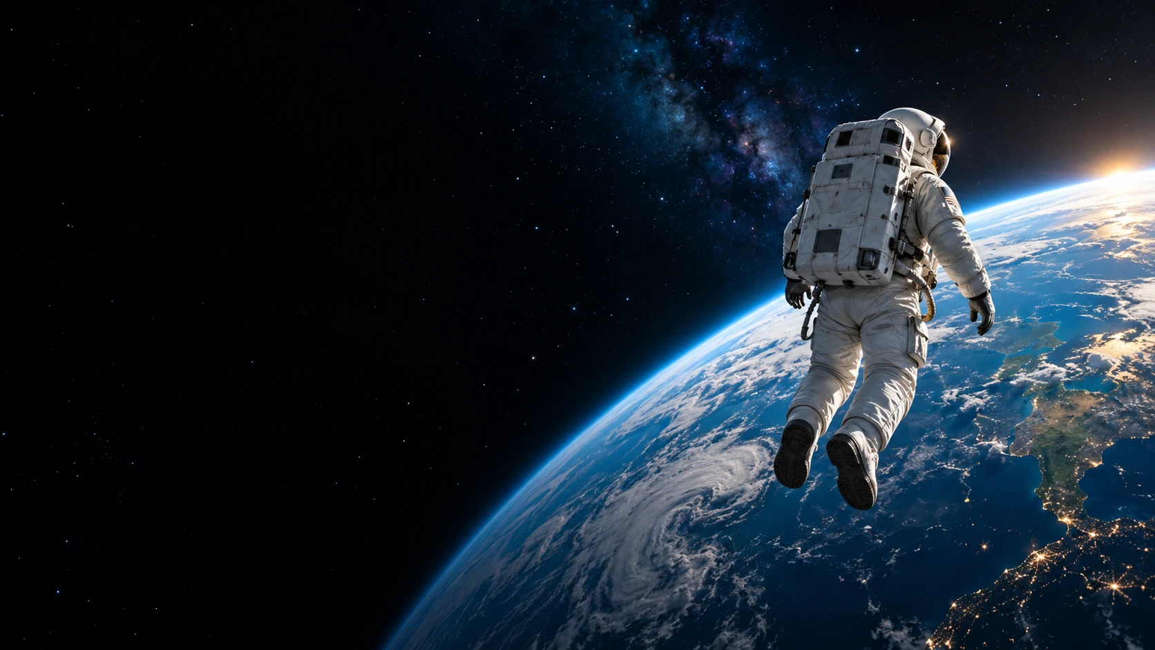 Cinematic astronaut visual representing ByteLab’s STEM discovery theme