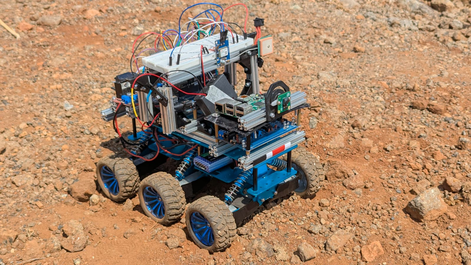 Version One RANGER working prototype with exposed electronics and modular frame